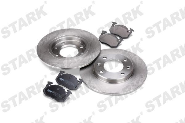 Brake discs with pads rear non-ventilated, set Stark SKBK-1090300