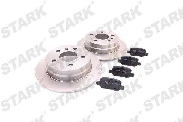 Stark SKBK-1090067 Brake discs with pads rear non-ventilated, set SKBK1090067