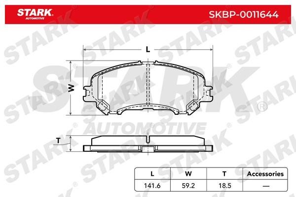 Stark SKBP-0011644 Brake Pad Set, disc brake SKBP0011644