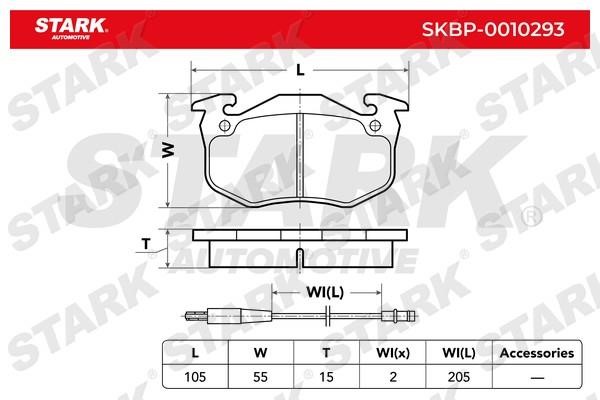 Stark SKBP-0010293 Brake Pad Set, disc brake SKBP0010293