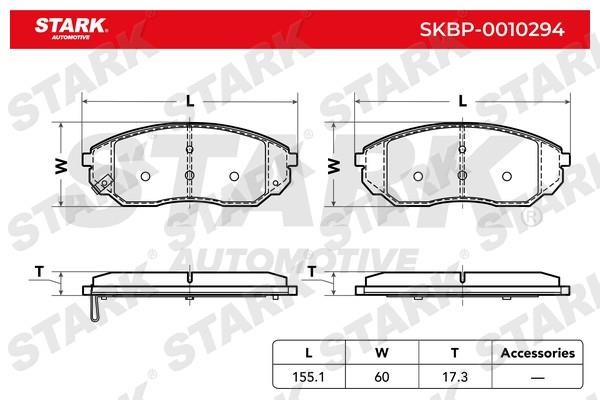 Brake Pad Set, disc brake Stark SKBP-0010294