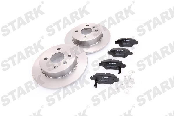 Stark SKBK-1090080 Brake discs with pads rear non-ventilated, set SKBK1090080