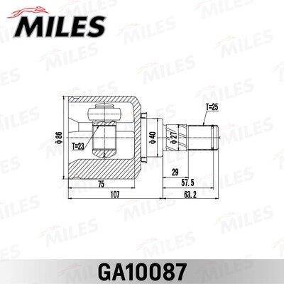 Miles GA10087 Joint kit, drive shaft GA10087
