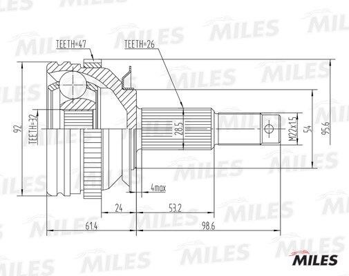 Miles GA20534 Joint kit, drive shaft GA20534