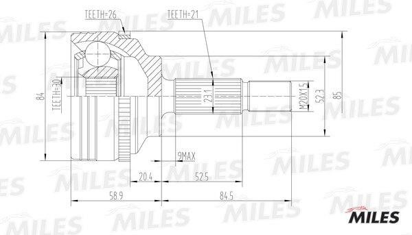 Miles GA20610 Joint kit, drive shaft GA20610