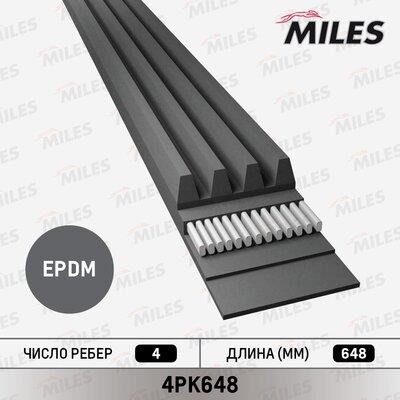Miles 4PK648 V-Ribbed Belt 4PK648