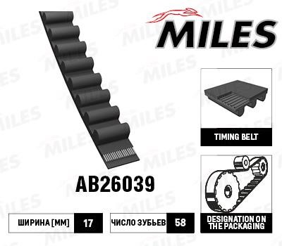 Miles AB26039 Timing belt AB26039
