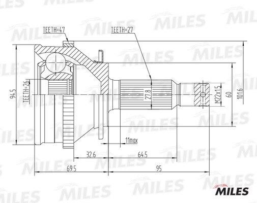 Miles GA20553 Joint kit, drive shaft GA20553