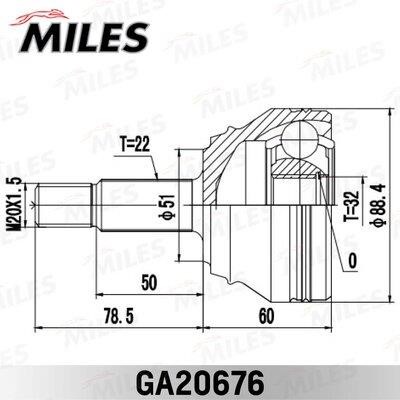 Miles GA20676 Joint kit, drive shaft GA20676