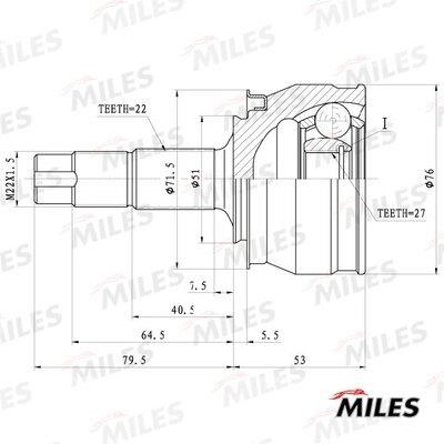 Miles GA20718 Joint kit, drive shaft GA20718