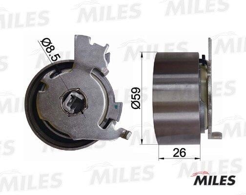 Miles AG02062 Tensioner pulley, timing belt AG02062