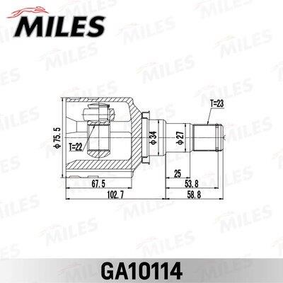 Miles GA10114 Joint kit, drive shaft GA10114