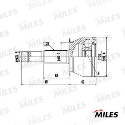 Miles GA20655 Joint kit, drive shaft GA20655