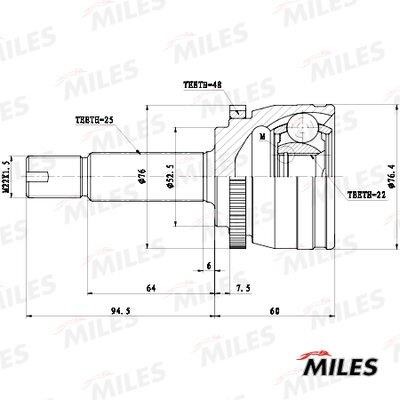 Miles GA20664 Joint, drive shaft GA20664