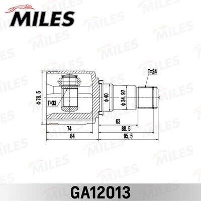 Miles GA12013 Joint kit, drive shaft GA12013
