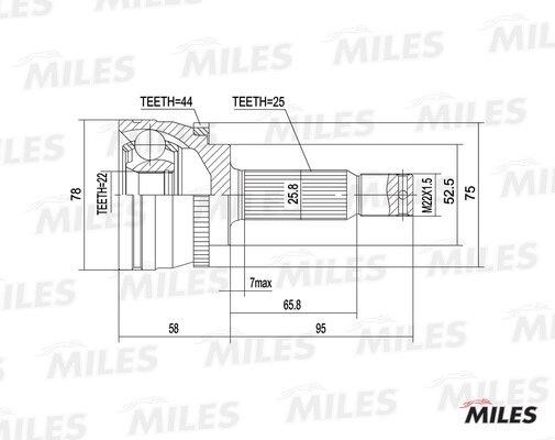 Miles GA20537 Joint kit, drive shaft GA20537