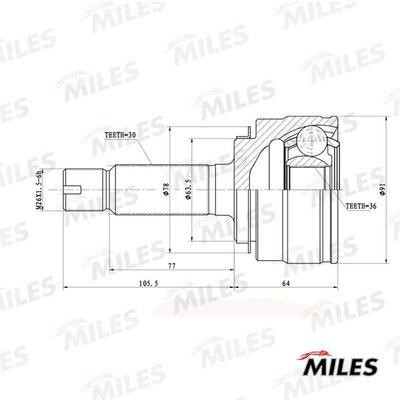 Miles GA20752 Joint kit, drive shaft GA20752