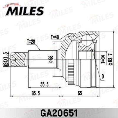 Miles GA20651 Joint kit, drive shaft GA20651