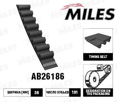 Miles AB26186 Timing belt AB26186