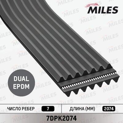 Miles 7DPK2074 V-Ribbed Belt 7DPK2074