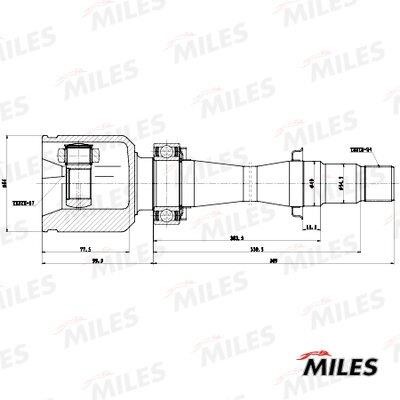 Miles GA12074 Joint, drive shaft GA12074