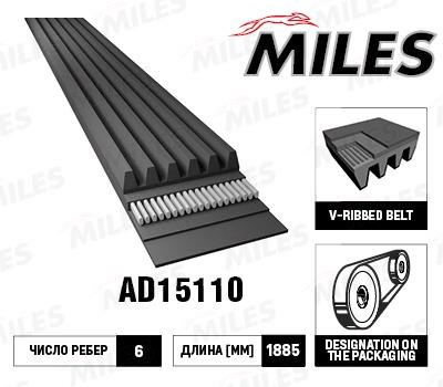 Miles AD15110 V-Ribbed Belt AD15110