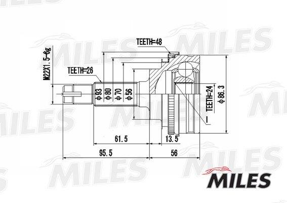 Miles GA20482 Joint Kit, drive shaft GA20482