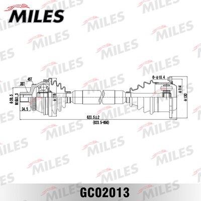 Miles GC02013 Drive shaft GC02013
