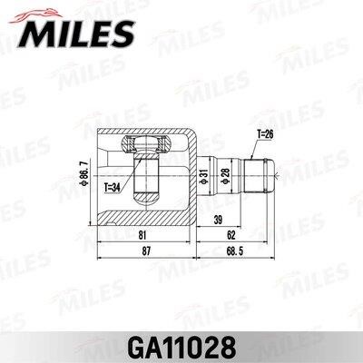 Miles GA11028 Joint kit, drive shaft GA11028