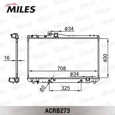 Radiator, engine cooling Miles ACRB273