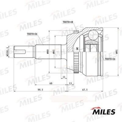 Miles GA20738 Joint kit, drive shaft GA20738