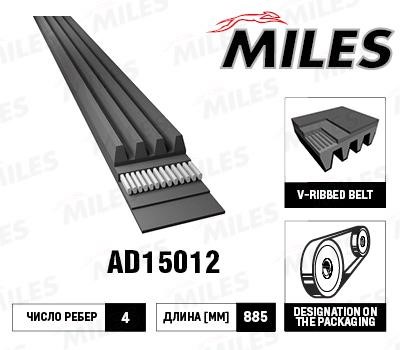 Miles AD15012 V-Ribbed Belt AD15012