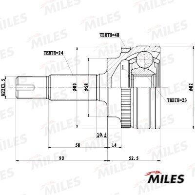 Miles GA20642 Joint Kit, drive shaft GA20642