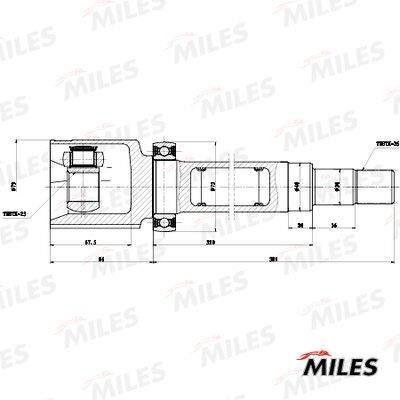 Miles GA12078 Joint, drive shaft GA12078