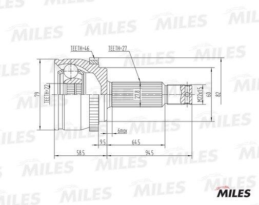 Miles GA20167 Joint Kit, drive shaft GA20167