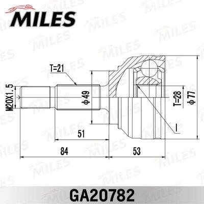 Miles GA20782 Joint kit, drive shaft GA20782