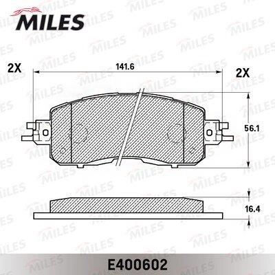 Miles E400602 Brake Pad Set, disc brake E400602