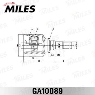 Miles GA10089 Joint kit, drive shaft GA10089