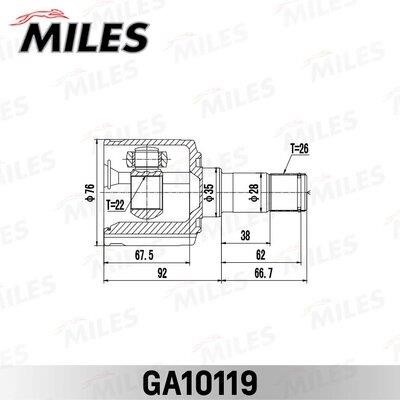 Miles GA10119 Joint kit, drive shaft GA10119