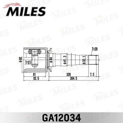 Miles GA12034 Joint kit, drive shaft GA12034
