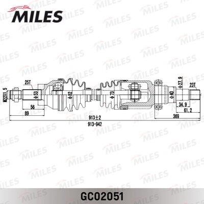 Miles GC02051 Drive shaft GC02051
