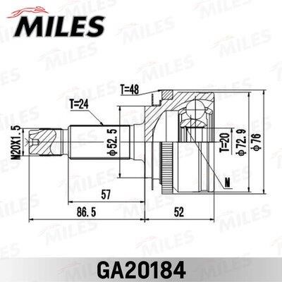 Miles GA20184 Joint kit, drive shaft GA20184