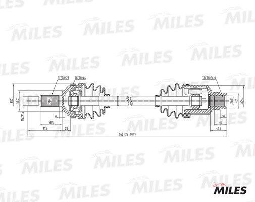 Miles GC02056 Drive shaft GC02056