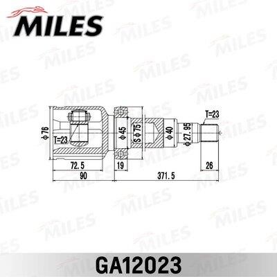 Miles GA12023 Bellow set, drive shaft GA12023