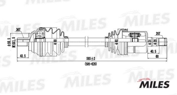 Miles GC01006 Drive shaft GC01006