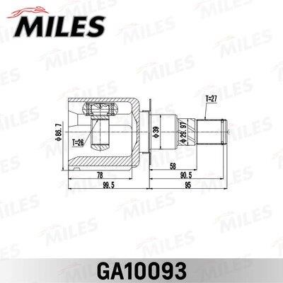 Miles GA10093 Joint kit, drive shaft GA10093