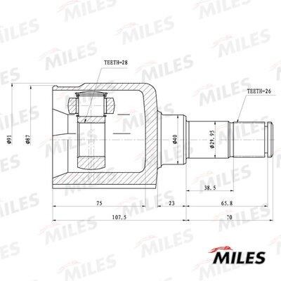Miles GA10080 Joint kit, drive shaft GA10080