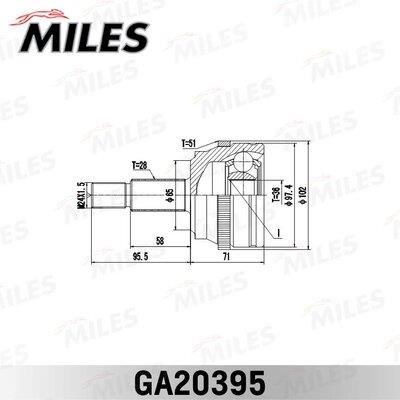 Miles GA20395 Joint kit, drive shaft GA20395