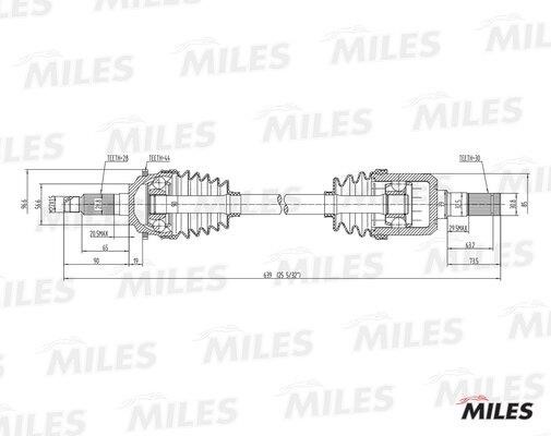 Miles GC01067 Drive shaft GC01067