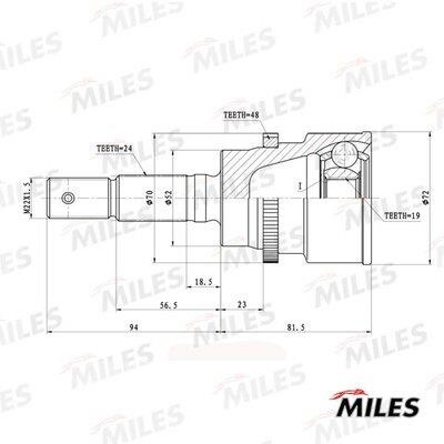 Miles GA20086 Joint kit, drive shaft GA20086